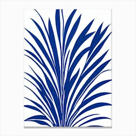 Aspidistra Stencil Style Plant Canvas Print