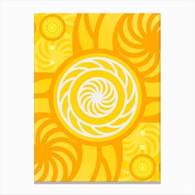 Geometric Abstract Glyph in Happy Yellow and Orange n.0081 Canvas Print