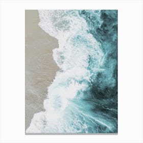 Teal Ocean Waves Canvas Print