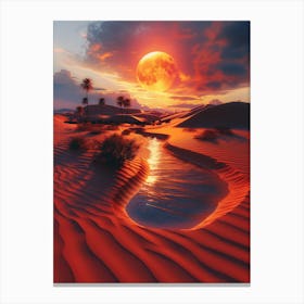 Sunset In The Desert 1 Canvas Print