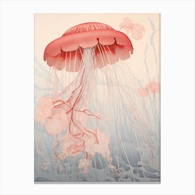 Box Jellyfish Japanese Style Illustration 2 Canvas Print