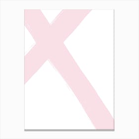 Abstract Pink Cross Canvas Print