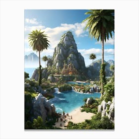 Tropical Island Canvas Print