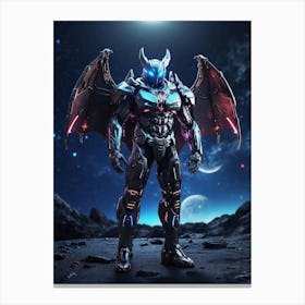 Bat In Cyborg Body #3 Canvas Print