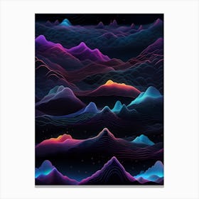Abstract Mountains Background Canvas Print
