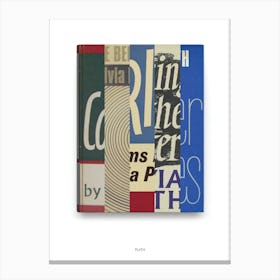 Sylvia Plath - Book Lover Abstract Print -First Edition Covers Lienzo