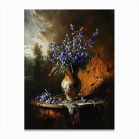 Baroque Floral Still Life Bluebell 1 Canvas Print