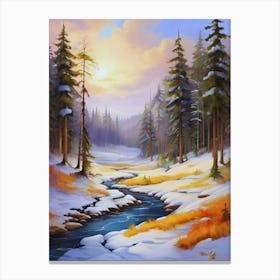 Winter Landscape Painting 21 Canvas Print