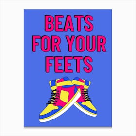 Beats For Your Feets - Blue Canvas Print