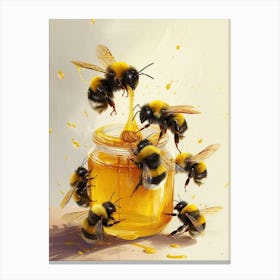 Bumblebee Storybook Illustration 15 Canvas Print