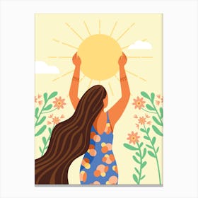 Follow the Sun – Yellow Art print Canvas Print