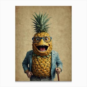 Pineapple Mascot Canvas Print