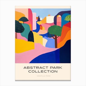 Abstract Park Collection Poster Montjuc Park Barcelona 2 Canvas Print