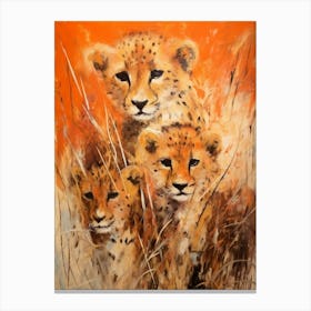 Cheetah Abstract Painting 2 Canvas Print