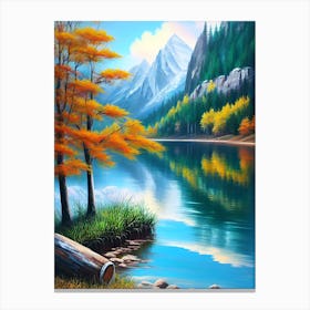 Autumn By The Lake 2 Canvas Print