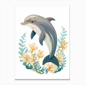 Baby Animal Illustration  Dolphin 3 Canvas Print