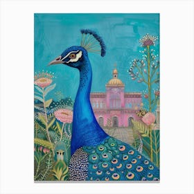 Peacock In The Palace Gardens 1 Canvas Print