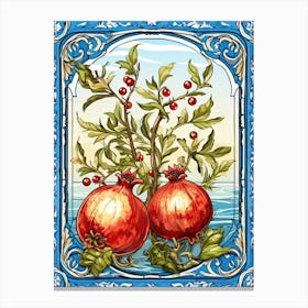 Pomegranate Illustration 2 Canvas Print