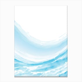Blue Ocean Wave Watercolor Vertical Composition 35 Canvas Print