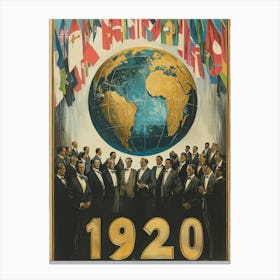 Aihrgdesign A Vintage Poster Commemorating The First Assembly E9efc022 8f83 43a0 Be3c F16f8d8fbaba 3 Canvas Print