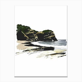 Beach Cliffs Canvas Print