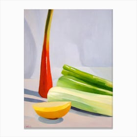 Celery 2 Tablescape vegetable Canvas Print