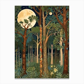 William Morris Moonlight In The Forest 73 Canvas Print