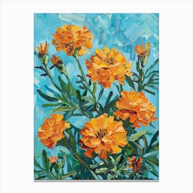 Orange Marigolds 1 Canvas Print