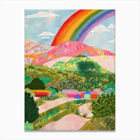 Rainbow Over Green Alaska Canvas Print