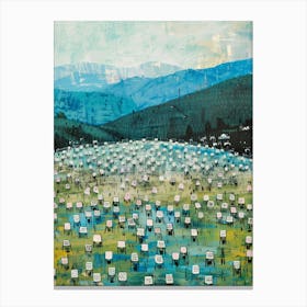 Field Of Sheep Canvas Print