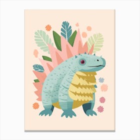 Colourful Dinosaur Dimetrodon 1 Canvas Print