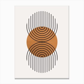 Circles and lines 1 Canvas Print