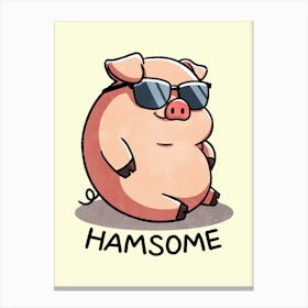 Hamsome Pig 1 Canvas Print