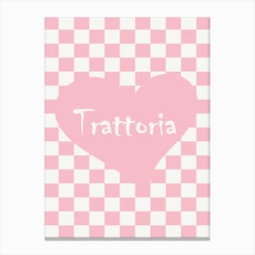 Trattoria Pink Kitchen Posters Canvas Print