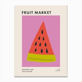 Fruit Market Colorful Abstract Kitchen Art 3 Canvas Print