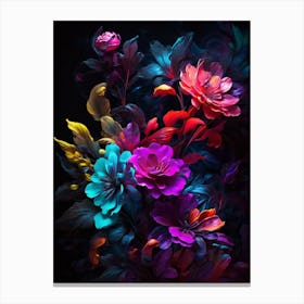 Abstract Flowers 1 Canvas Print