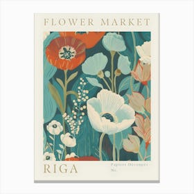 Flower Market Riga Canvas Print