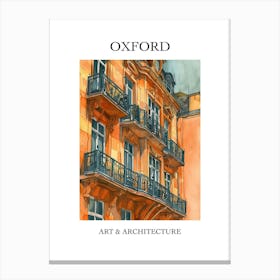 Oxford Travel And Architecture Poster 2 Canvas Print