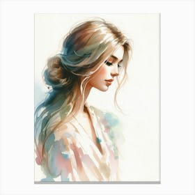 Watercolor Of A Woman 2 Canvas Print