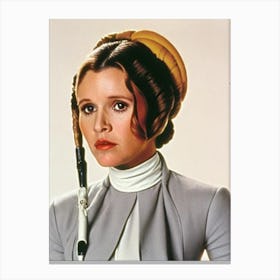Carrie Fisher Retro Collage Movies Canvas Print