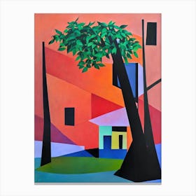 Paper Mulberry Tree Cubist Canvas Print
