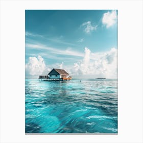 Beach House On The Ocean Canvas Print