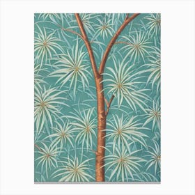 Coconut tree Vintage 2 Botanical Canvas Print