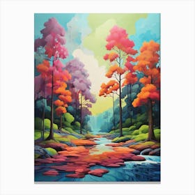 River In The Forest 8 Canvas Print