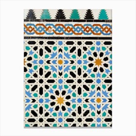 Moroccan zellige blue Canvas Print