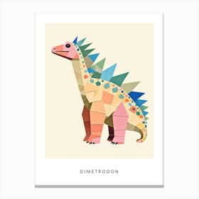 Nursery Dinosaur Art Dimetrodon 3 Poster Canvas Print