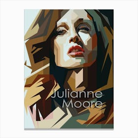 Retro Julianne Moore Hollywood Actress Celebrity Canvas Print