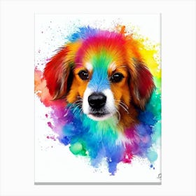 Portuguese Podengo Pequeno Rainbow Oil Painting dog Canvas Print
