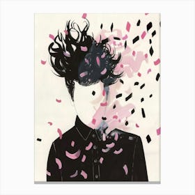 Man With Confetti Canvas Print