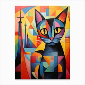 Cat Abstract Pop Art 1 Canvas Print